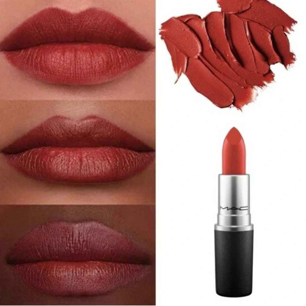 🆕 MAC Matte Lipstick Chili, Old formulation, Discontinued Full Size 3.5gr, - Picture 2 of 4